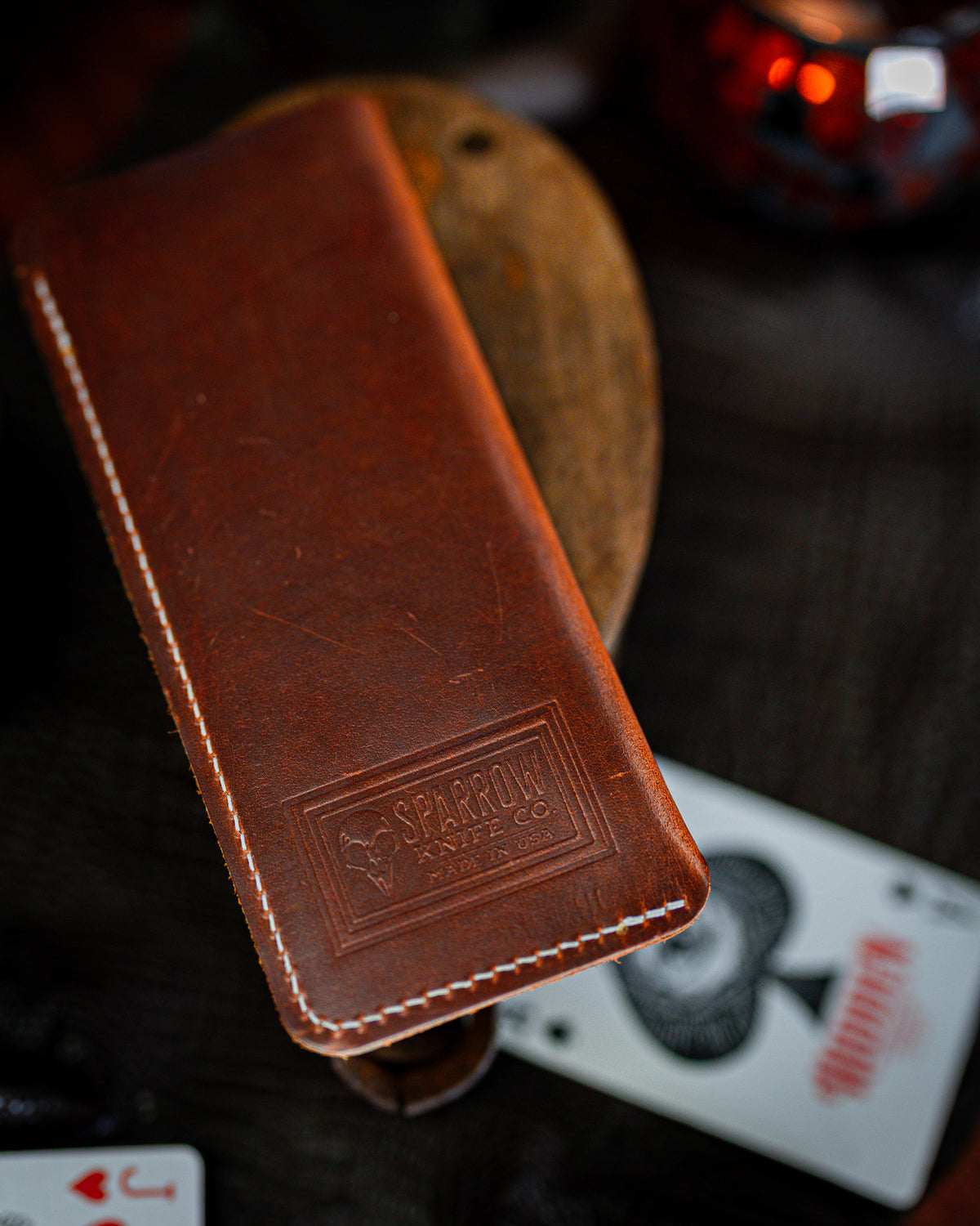 Scrap leather pocket slip (Horween)