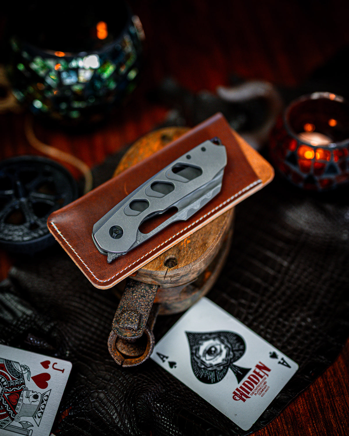 Scrap leather pocket slip (Horween)