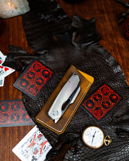 leather pocket slip (Crazy horse)
